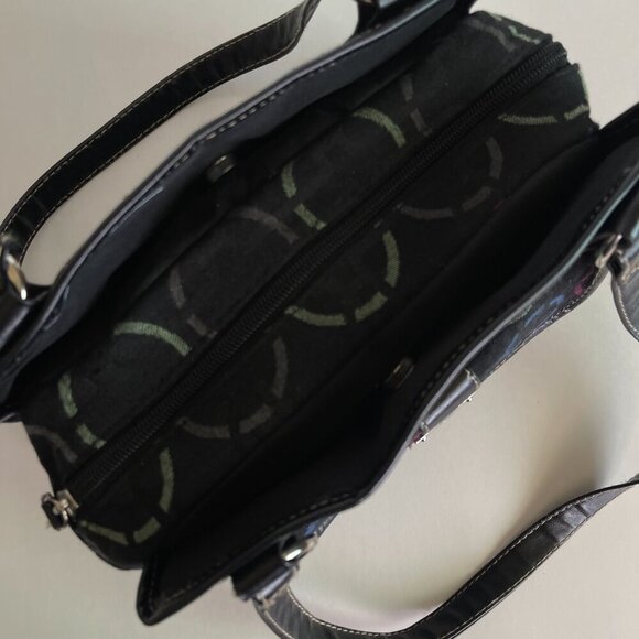 Treviso Black with Polka Dots Shoulder Bag - Picture 4 of 11